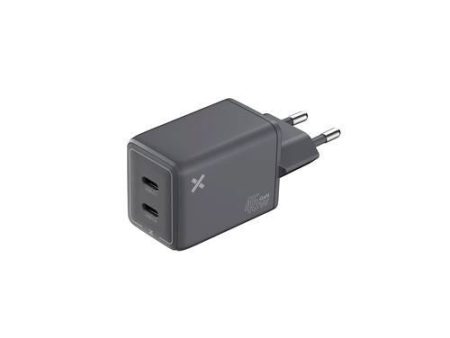 Carregador Wefix Pro GaN 45 W Duplo USB-C - Cinzento Cheap