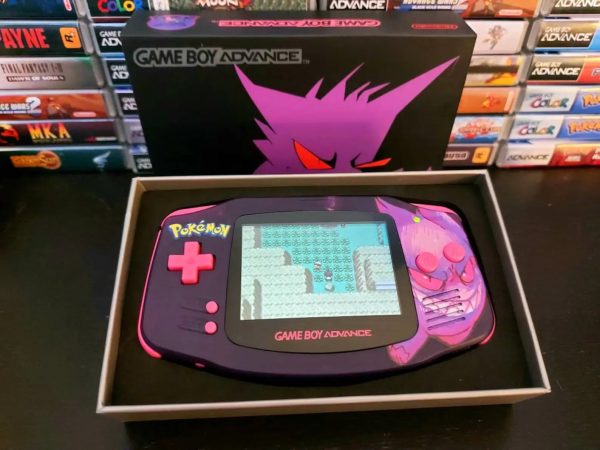 Gengar GBA Custom UV Printed Shells Matching Box Sale