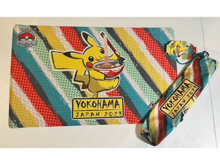 Yokohama Ramen Pikachu Playmat & Bag Worlds 2023 Exclusive Hot on Sale