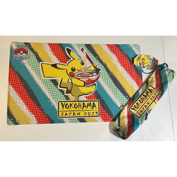 Yokohama Ramen Pikachu Playmat & Bag Worlds 2023 Exclusive Hot on Sale