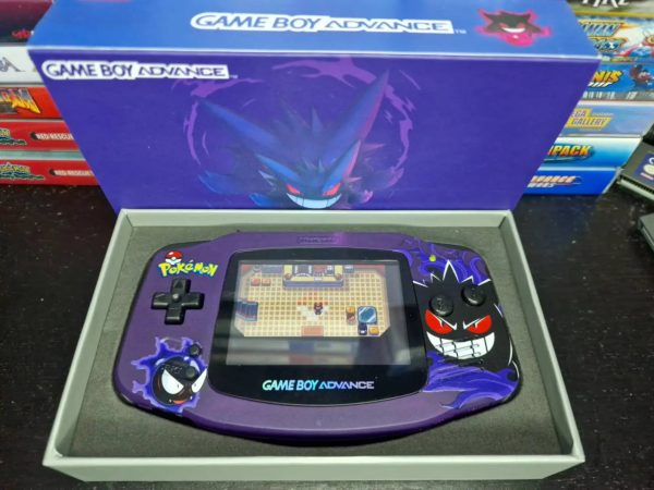 Dark Gengar GBA Custom UV Printed Shells Matching Box Sale