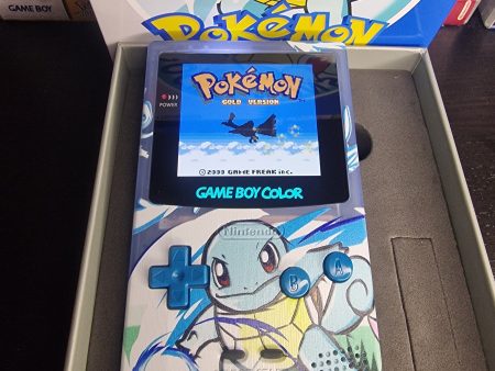 Squirtle GBC Custom UV Printed Shells Matching Box Supply