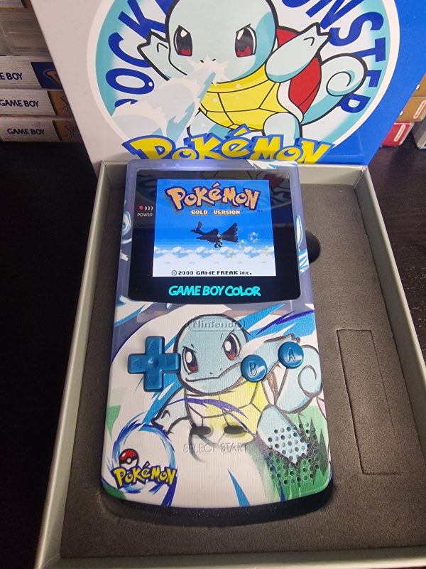 Squirtle GBC Custom UV Printed Shells Matching Box Supply