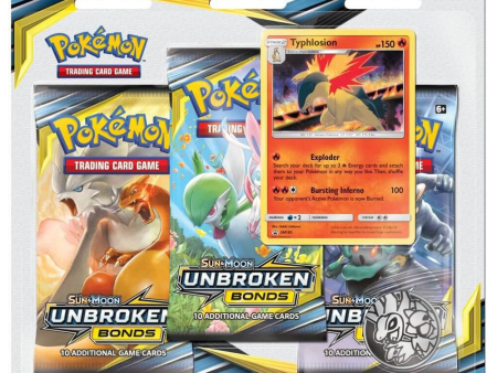 Unbroken Bonds 3-Pack Blister - Typhlosion Cheap