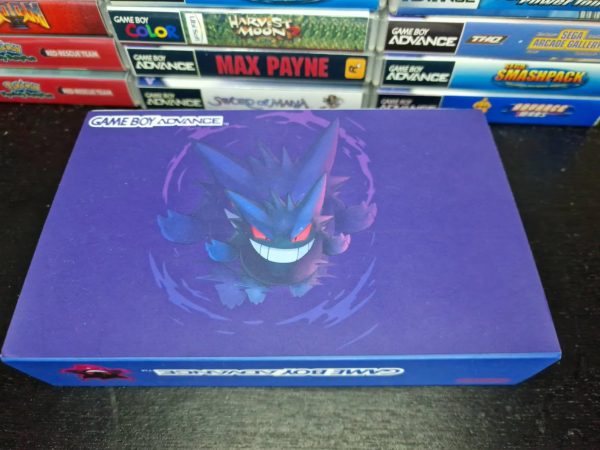 Dark Gengar GBA Custom UV Printed Shells Matching Box Sale