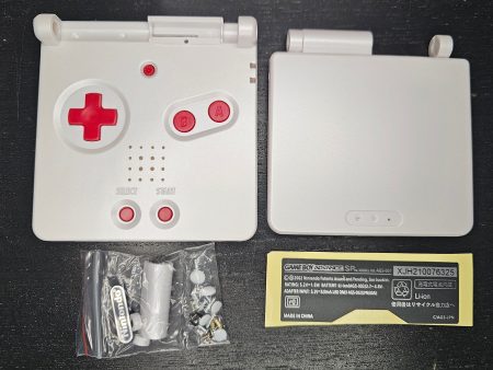 Gba sp Replacement Housing   Shell White & Red on Sale